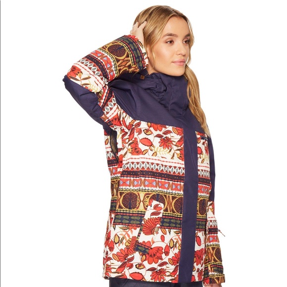 Womens Roxy Torah Bright Jetty Block 10K Snow Jacket - Picture 2 of 11